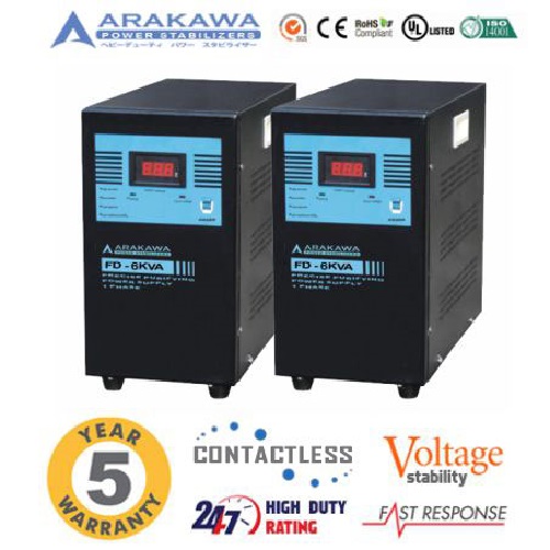 Stabilizer Arakawa 6 KVA FD Series Contactless
