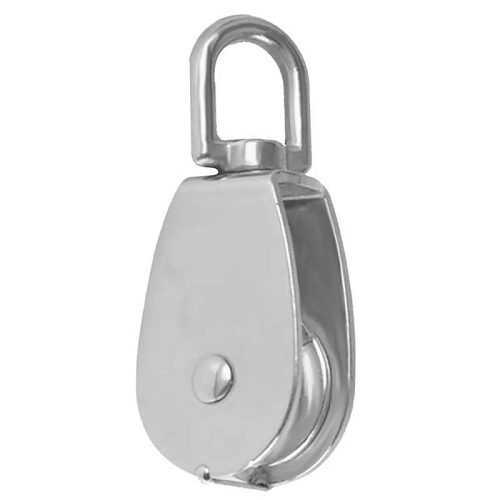 thumbnail image 2 of 3 X 80mm Zinc Single Pulley Block With Nylon Sheaves – Max 750kg For 8mm Rope 2 of 6