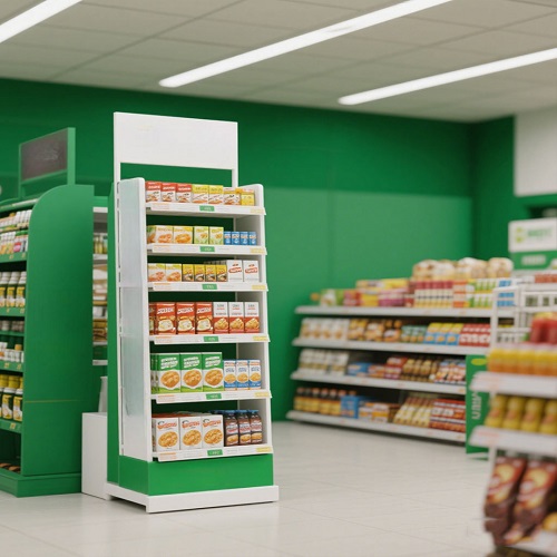 Rak Display Makanan Impraboard untuk Supermarket