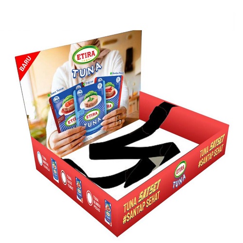 Rak asongan display custom branding bahan impraboard
