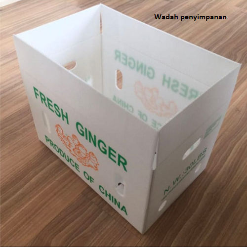 Wadah penyimpanan barang kotak karton plastik berongga bahan PP Board