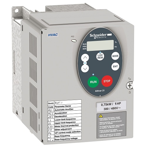 Inverter Schneider Variable Speed Drive ATV21 4kW 5HP 480V ATV21HU40N4
