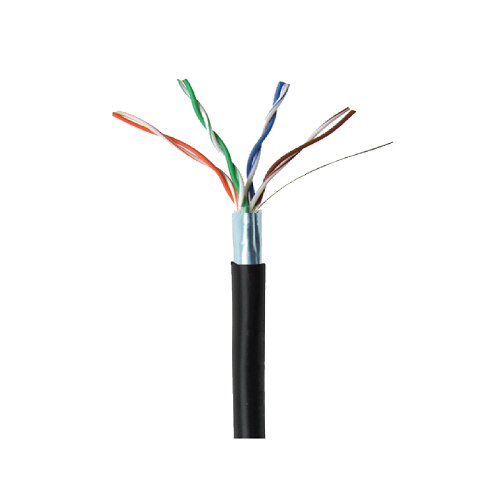 Kabel DTC UTP FTP Black Outdoor Cat 6 Hitam