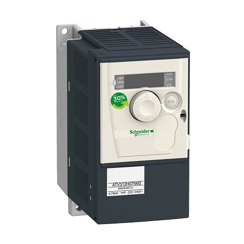 Inverter Schneider Variable Speed Drive ATV312 0.75kW 1HP 264V ATV312H075M2
