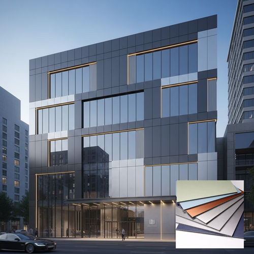 Fasad Gedung Bangunan Aluminium Composite Panel ACP