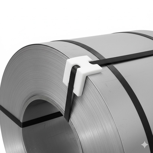 Protector Pad Putih 10x10 cm untuk Strapping Coil Baja