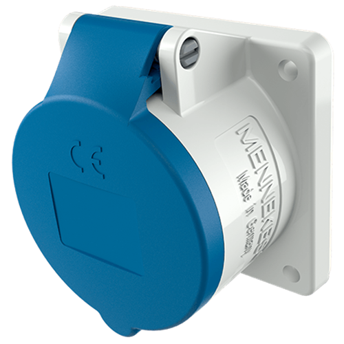 Panel mounted receptacle dengan TwinCONTACT 1787 Mennekes