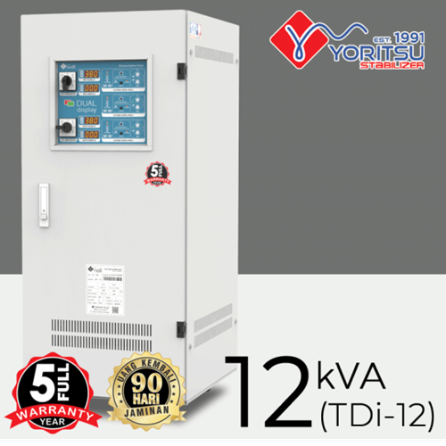 Yoritsu Stabilizer Listrik TDi-12 kVA Dual Display 3 Phase