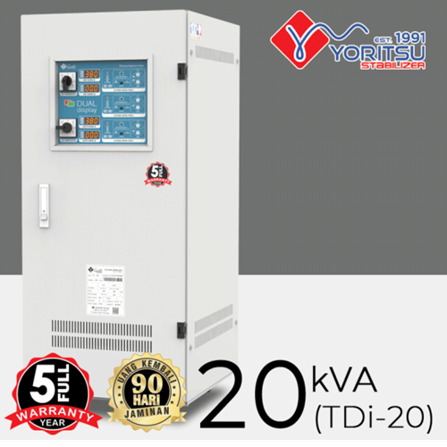 Yoritsu Stabilizer Listrik TDi-20 kVA Dual Display 3 Phase