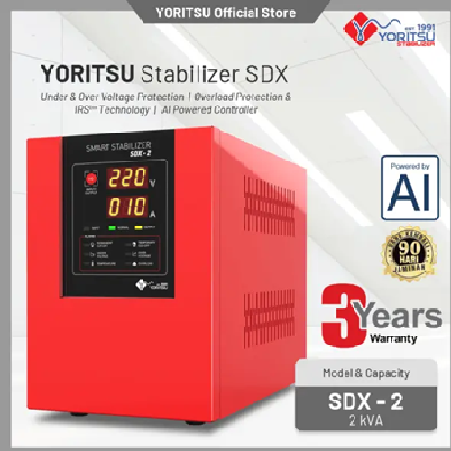 Stabilizer Listrik 2 kVA Yoritsu Smart Digital SDX ( Single Phase )