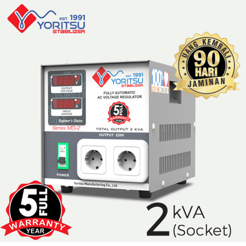 Yoritsu Stabilizer Listrik MDi-2 Socket & Plug