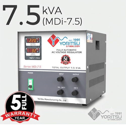 Stabilizer Listrik Digital Yoritsu 1 phase MDi 7.5KVA