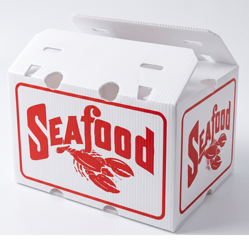 Box Pengiriman Seafood Berbahan Corrugated Plastic