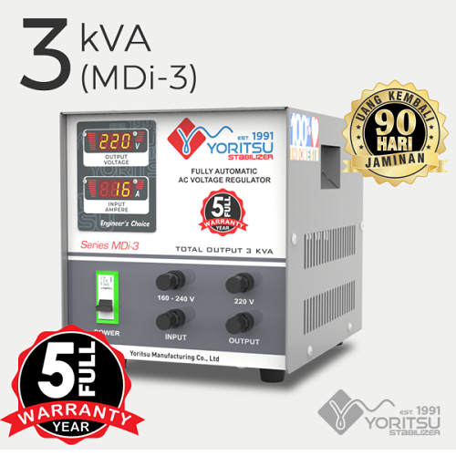 Stabilizer Listrik Yoritsu 1P MDI 3KVA