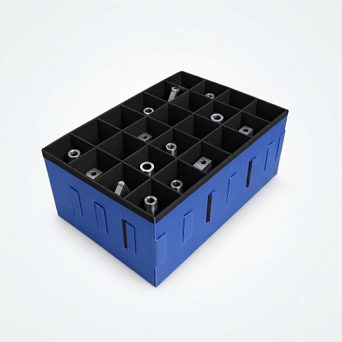Box Impraboard dengan Sekat Divider Custom untuk Part Industri