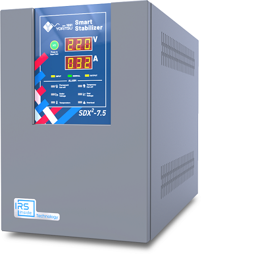 Stabilizer Listrik 7.5 kVA Yoritsu Smart Digital SDX ( Single Phase ) Free MCB BOX
